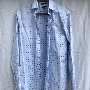 Blue button down dress shirt